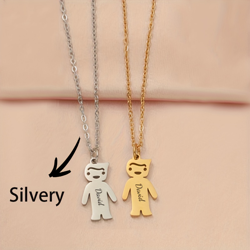 TEMU Collana con personalizzato, ciondolo in acciaio inossidabile, personalizzato per , nonna, figlia, sorella, moglie, amica, regalo di famiglia,