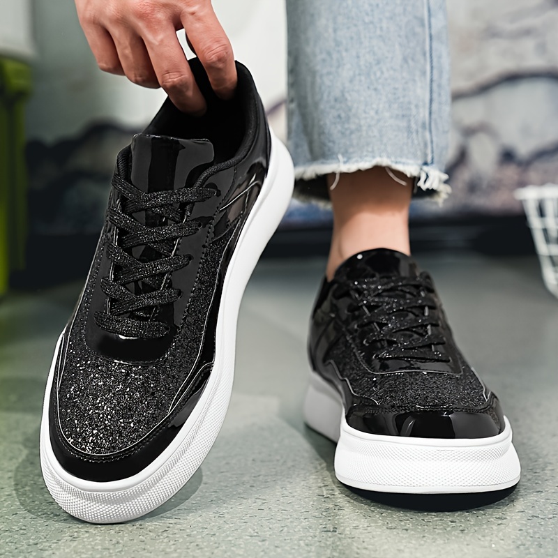 *'s Stylish Sneakers, Low-cut Casual Shoes With Sequins, Versatile Strap  Sports Shoes For Street