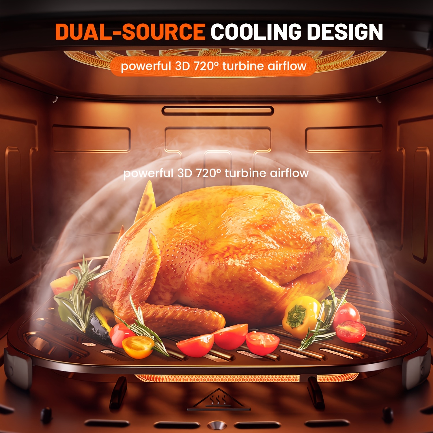 5L Air Fryer with 8 Smart Digital Menu Programs