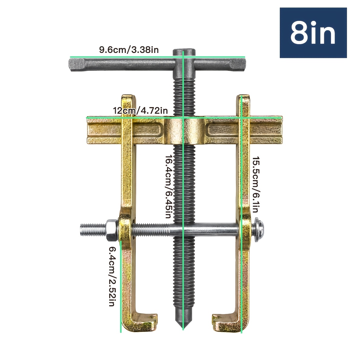 TEMU 1pc Durable Carbon Steel Bearing Puller Tool - Dual-jaw Grip For Easy Removal, Wear & Shock Resistant