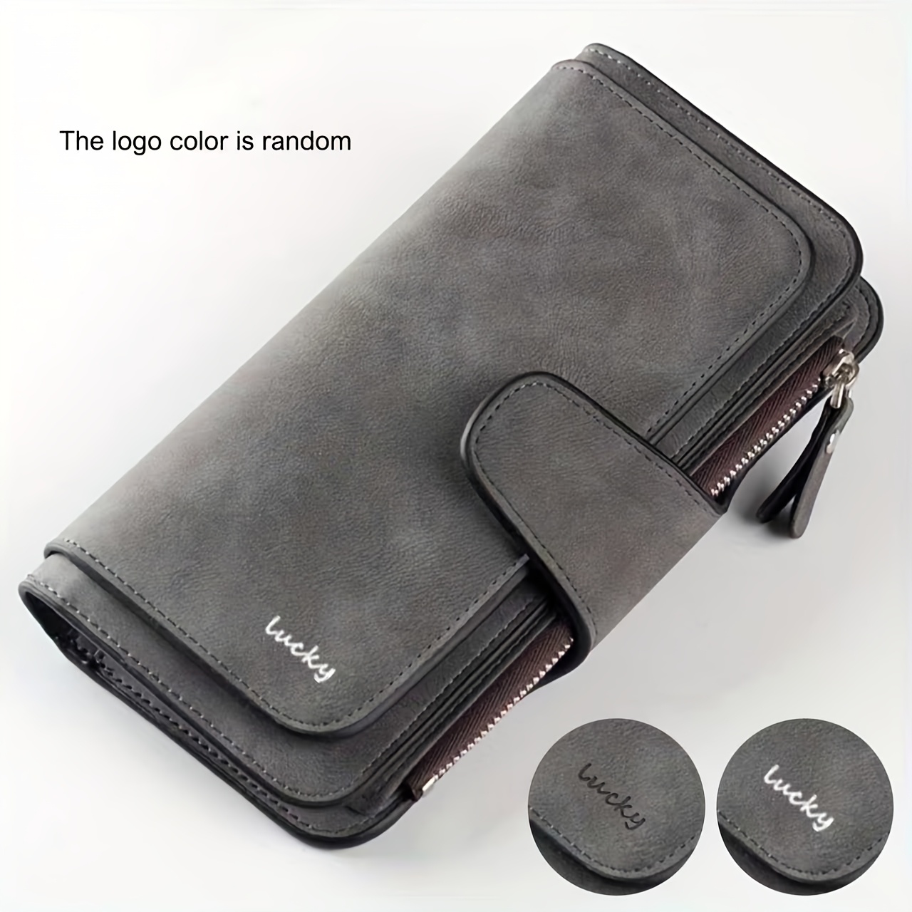 Image of Unisex Women's Wallet, Matte Wallet, Lightweight Long Women's Wallet, Credit Card Holder With 14 Card Slots, Coin Purse, Small But Spacious