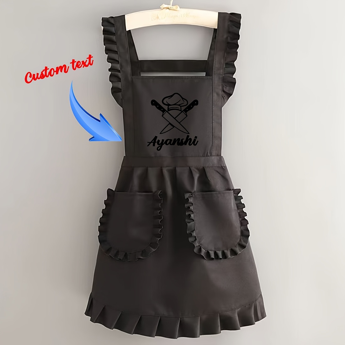 personalized womens apron dress lace apron - Temu
