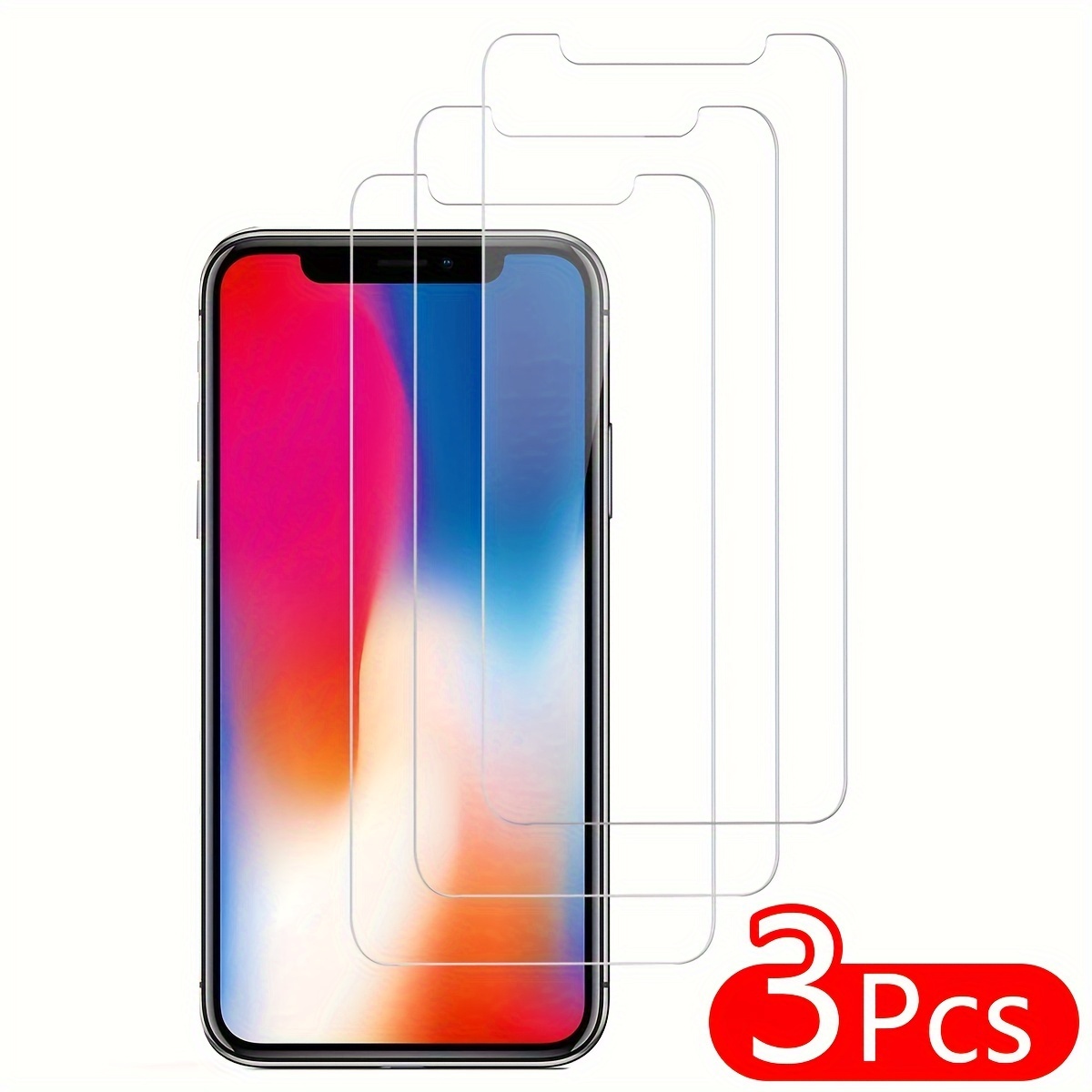 

3-pack Tempered Glass Screen Protectors For 11, 12, 13, 14, 15 Pro Max, 7/8/se2, X/xs, Xr - High Transparency, Scratch-resistant, Bubble-free, 9h Hardness, Glossy Surface