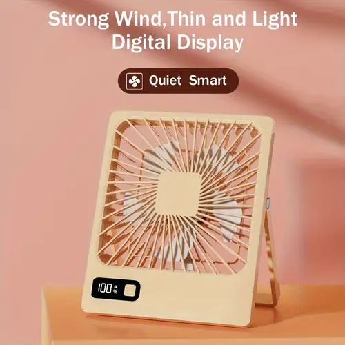 desk fan ultra thin desktop fan 1800mah rechargeable small usb fan can use on the desktop or as a ceiling wide angle bracket brushless motor suitable for office bedroom study camping tent and other indoor and outdoor occasions
