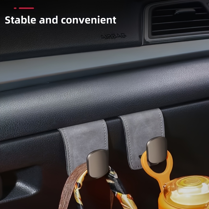 TEMU Crochet de rangement pour voiture à installer sur l’-tête du siège , crochet métallique pratique pour suspendre des sacs, des accessoires ou