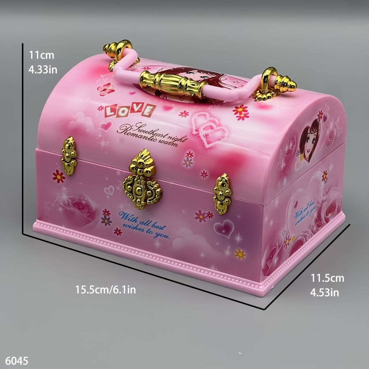 E-shop Süße Prinzessin Spieluhr mit rotierender Ballerina, Mädchen Hochzeit Prinzessin Geburtstagsgeschenk Handkurbel Spieluhr