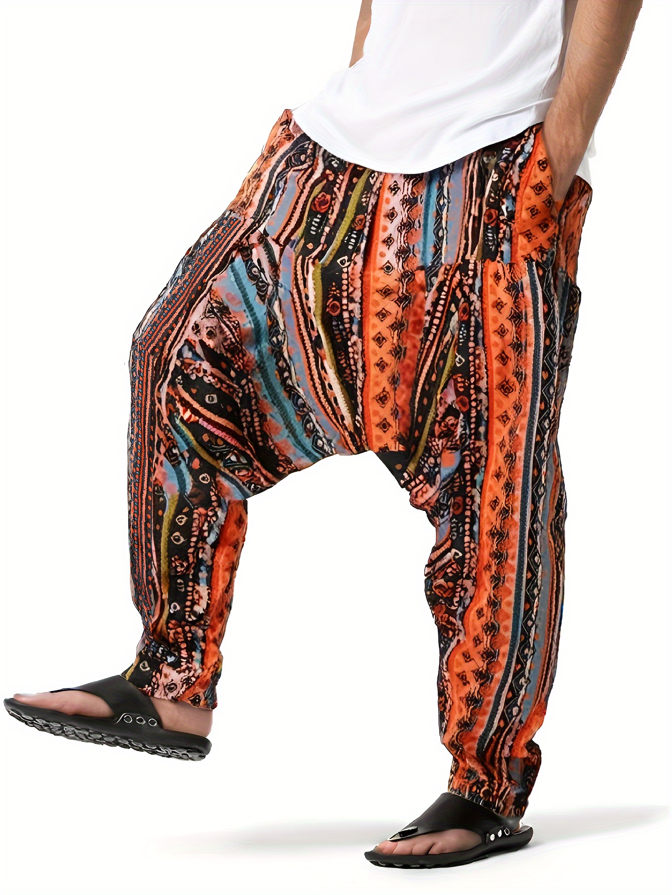 Tribal Print Beach Joggers Casual, Loose-Fit Yoga Pants with Drawstring  Waist for Men Women