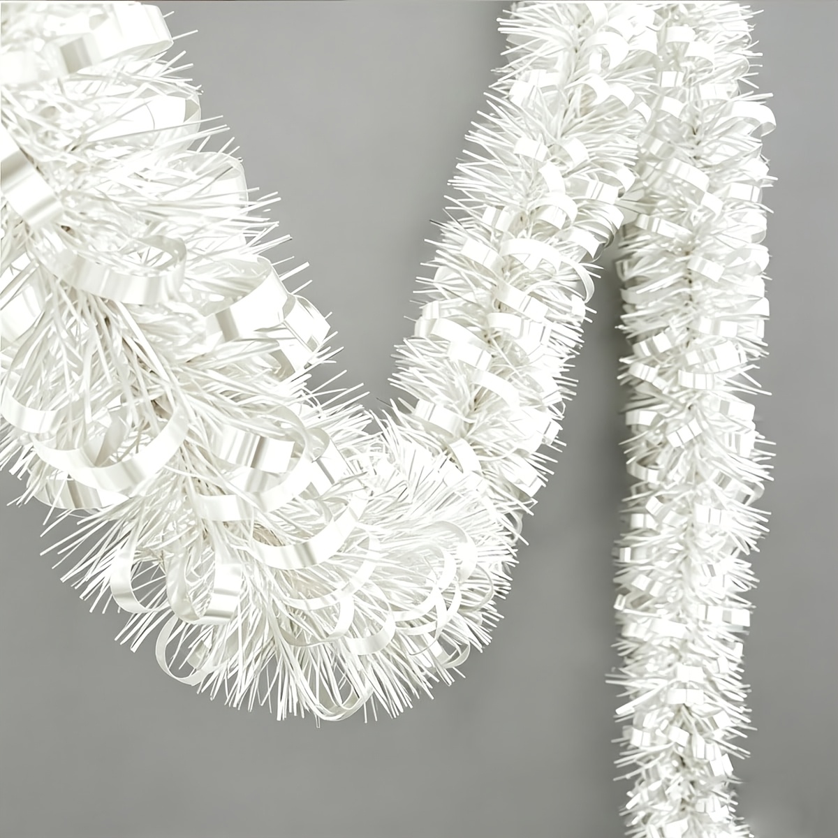 TEMU 3pcs Guirlande de Tinette de Noël Brillante et Épaisse, Décoration d'Arbre de Noël en Métal, Guirlande en Feuille Métallique Torsadée pour Fêtes