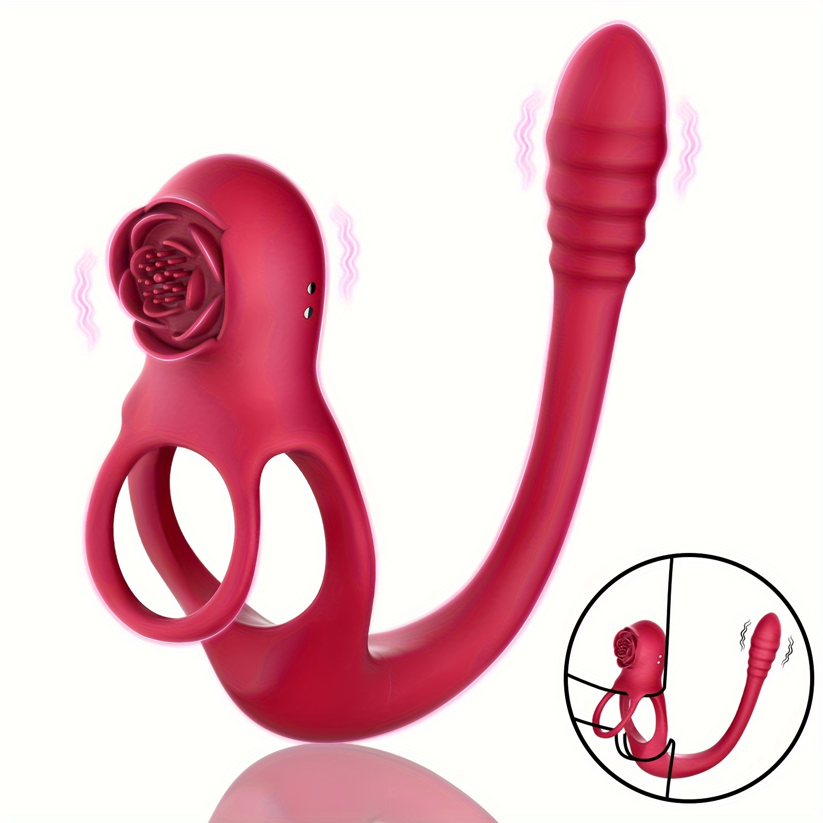 all in one ring prostate stimulator with suitable for men or couples waterproof latex usb powered 4000mah battery adult toy 8