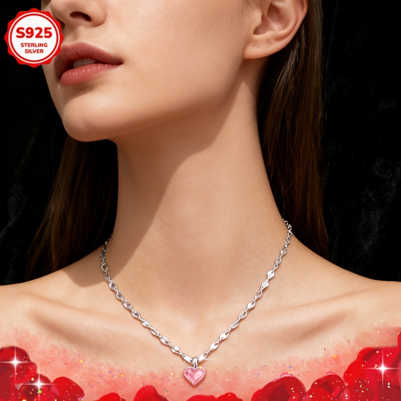 Unisex 925 Sterling Silver Heart Pendant Necklace — Gift Idea