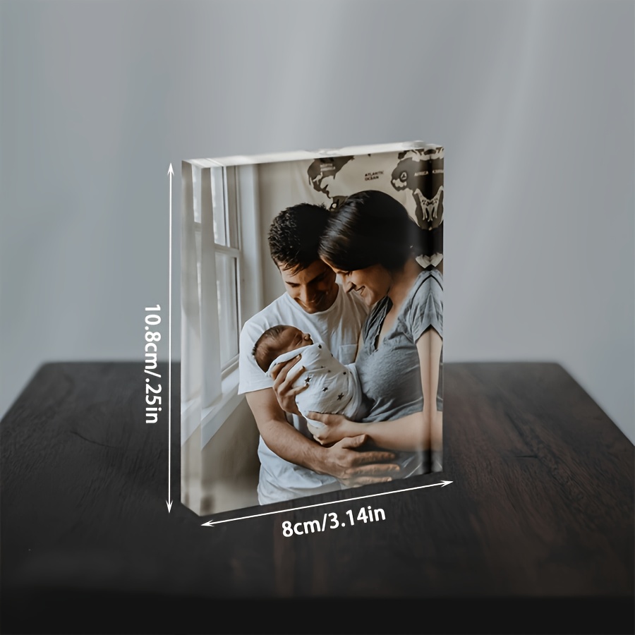 TEMU A Custom Acrylic Desktop Decoration Item, Featuring Personalized Photo Options, Including Artistic Images, Couple Portraits, Photos. Suitable As