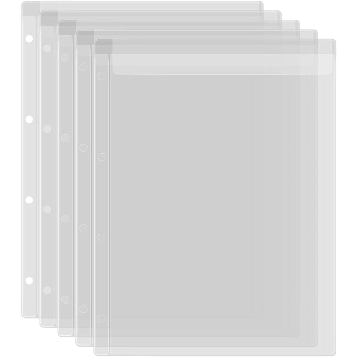 TEMU Set Of 5 A4 Plastic Binder Sleeves With 4 Holes, Pvc Folders For Organizing Loose Leaf Items, Suitable For Budgeting, Planner Inserts, Photo