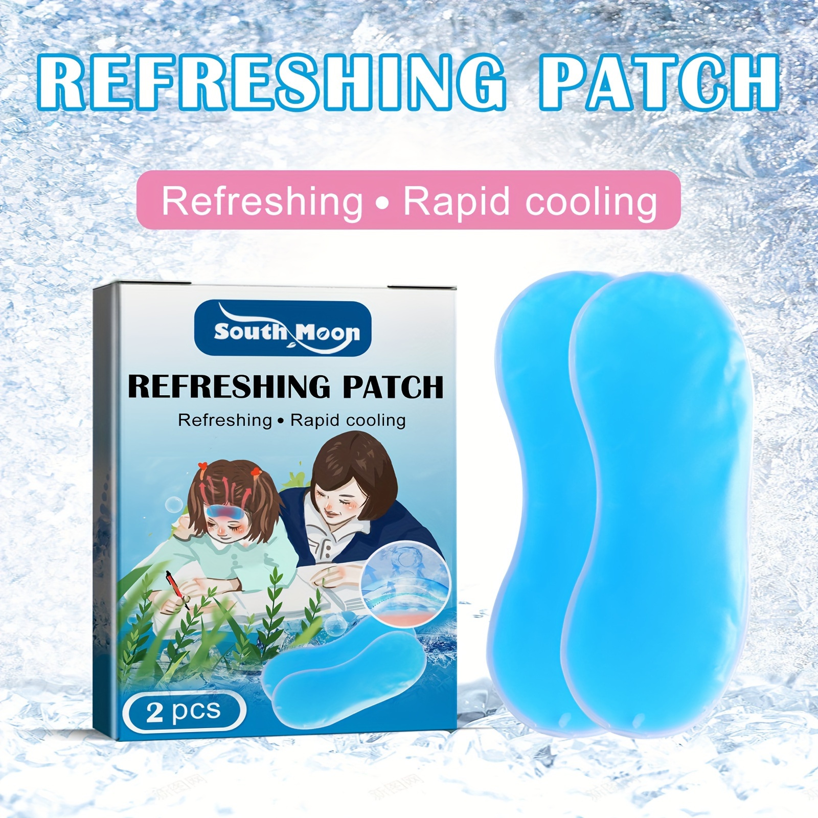 Cooling Gel Pad 50x30cm, Blue,Ideal For Fevers, Hot Flashes, Night Sweats