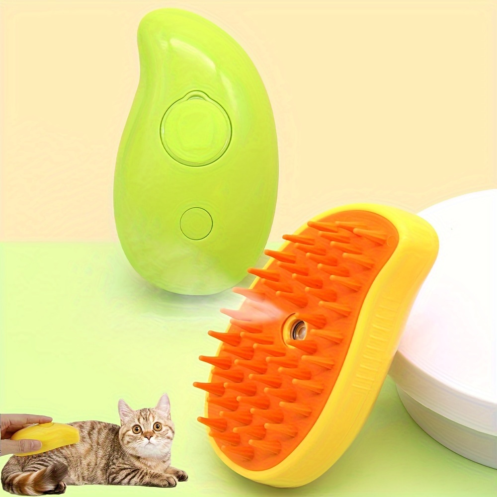

Cat Steam Brush, Self Cleaning Steam Cat Brush For Removing And Loose Hair, Steamy Cat Brush For Massage, Pet Hair Removal Comb For Cat And Dog