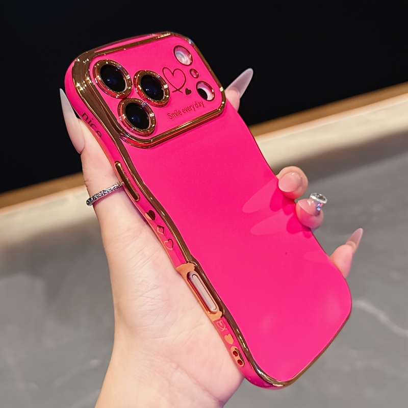 TEMU Étui Téléphone : Coque de Souple Électroplaquée, Compatible iPhone 17 Air 16 15 14 13 Pro Max 17Pro 16Pro 15Pro 14Pro 13Pro, Coque -Chute à Bord