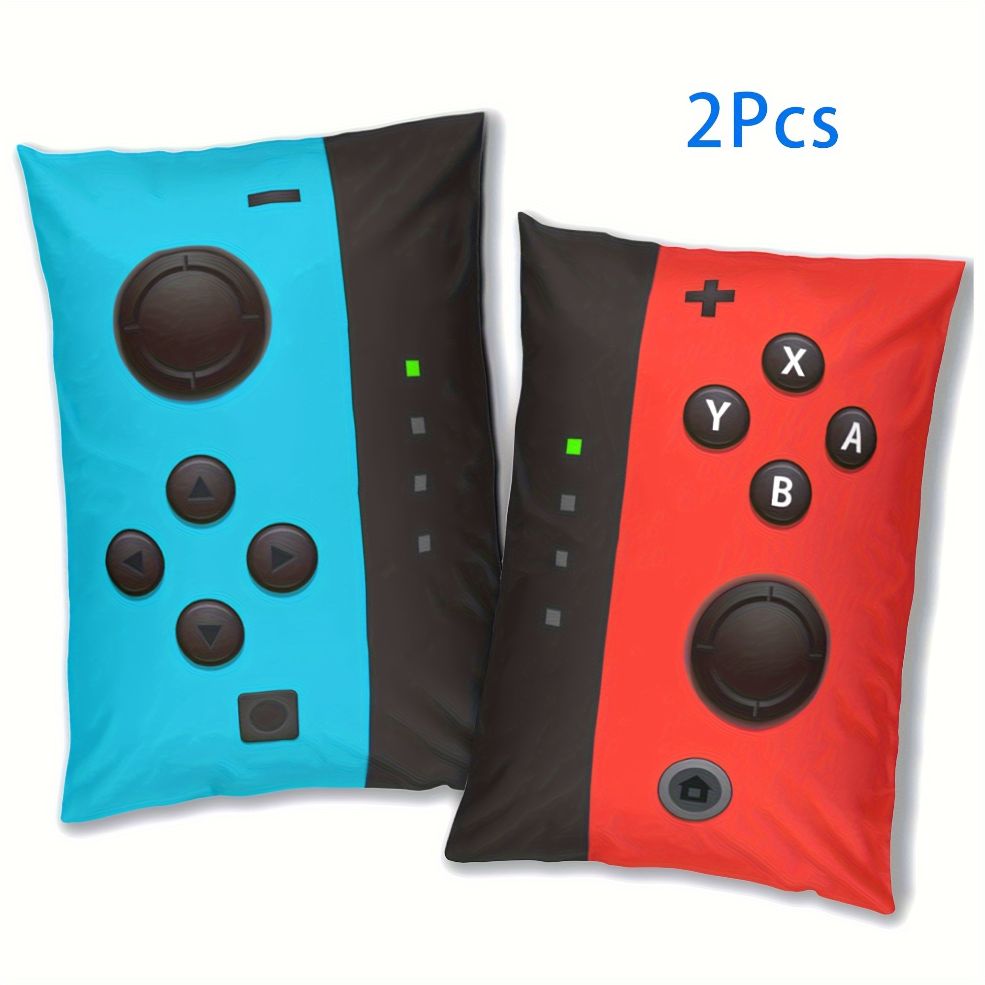 

Gaming Controller Throw Pillow Covers Set Of 2, Contemporary Zippered Polyester Cushion Cases, Machine Washable Non-woven Decorative Pillowcases For Living Room And Game Room - 12 X 20 Inches