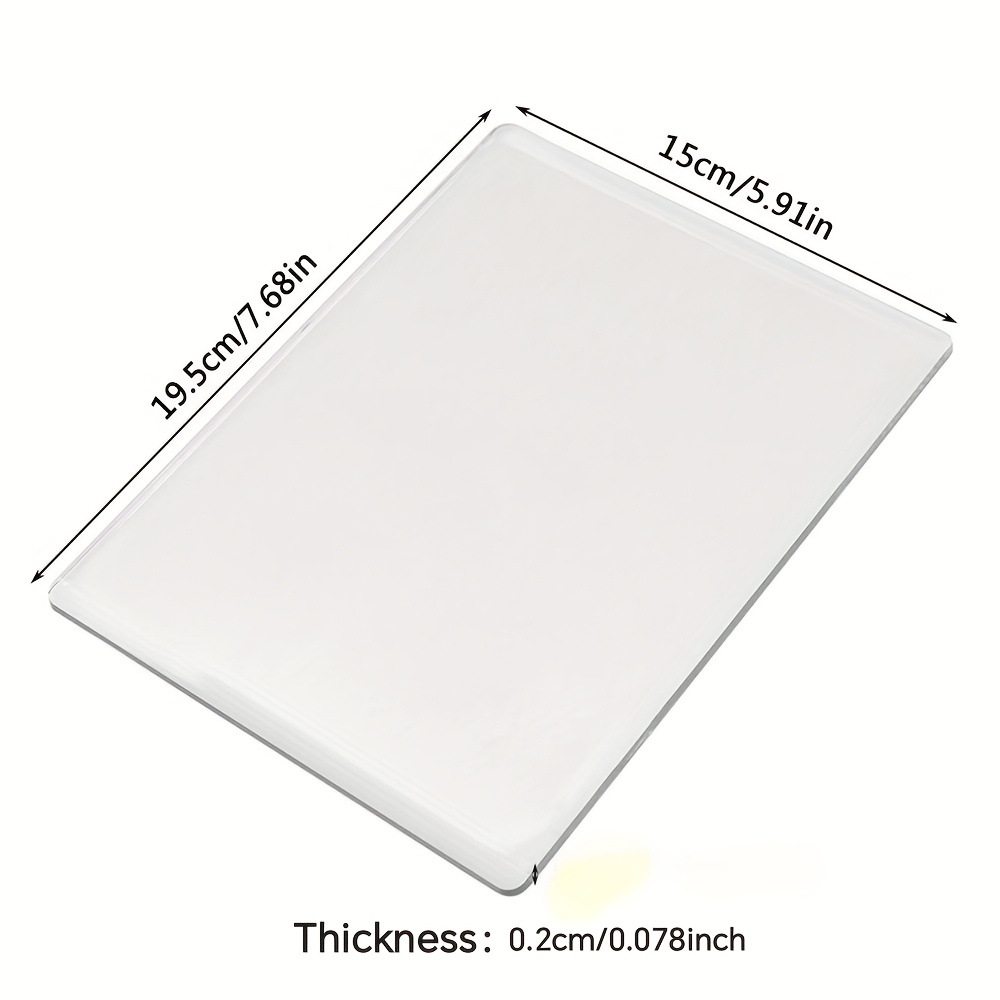TEMU 1pc Of 0.2mm Thick Transparent Plastic Sheet, Suitable For Die-cutting, Paper Cutters, And Crafts