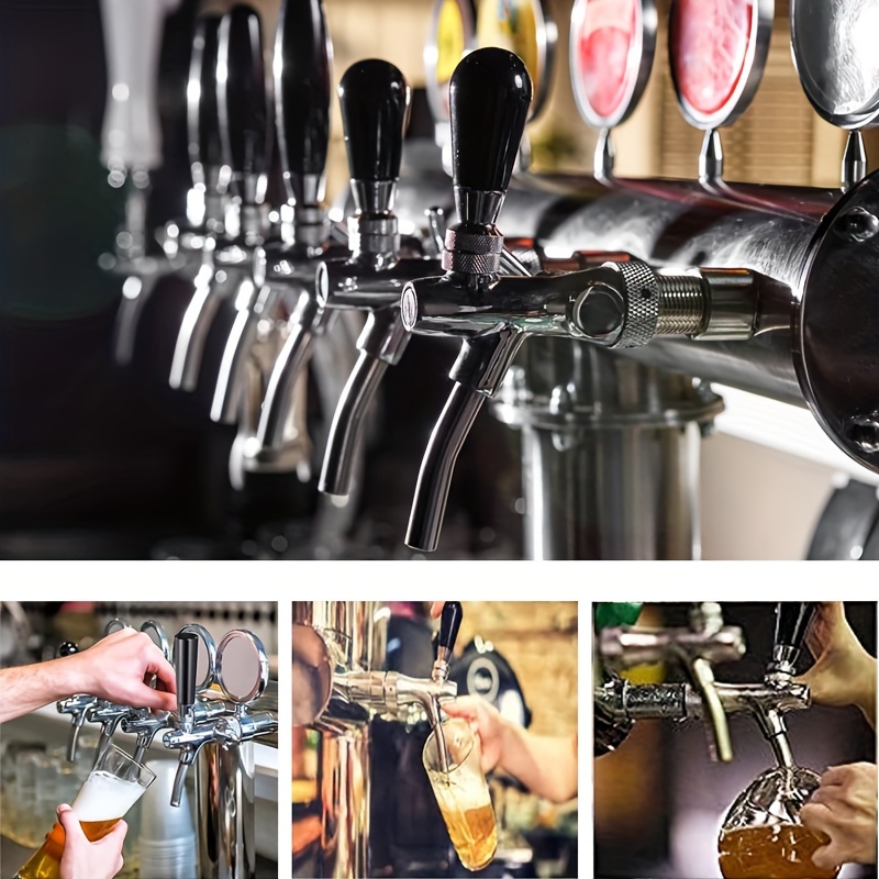 Robinet à Bière En Acier Inoxydable Et Laiton Chromé - Filetage G5/8, Débit Réglable - Pour Bar, Restaurant, Maison