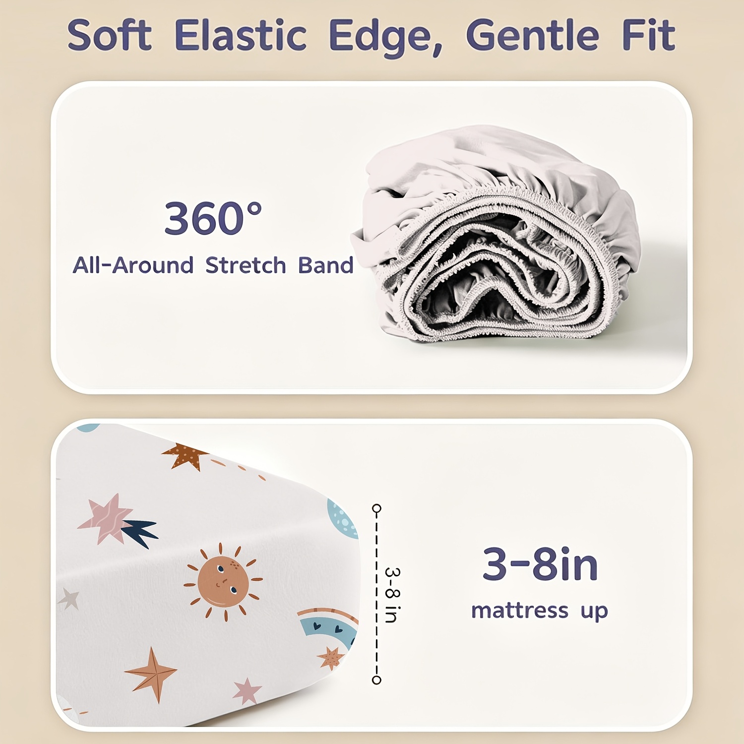 Standard 4-Pack Soft Microfiber Kids Fitted Sheets for Boys & Girls