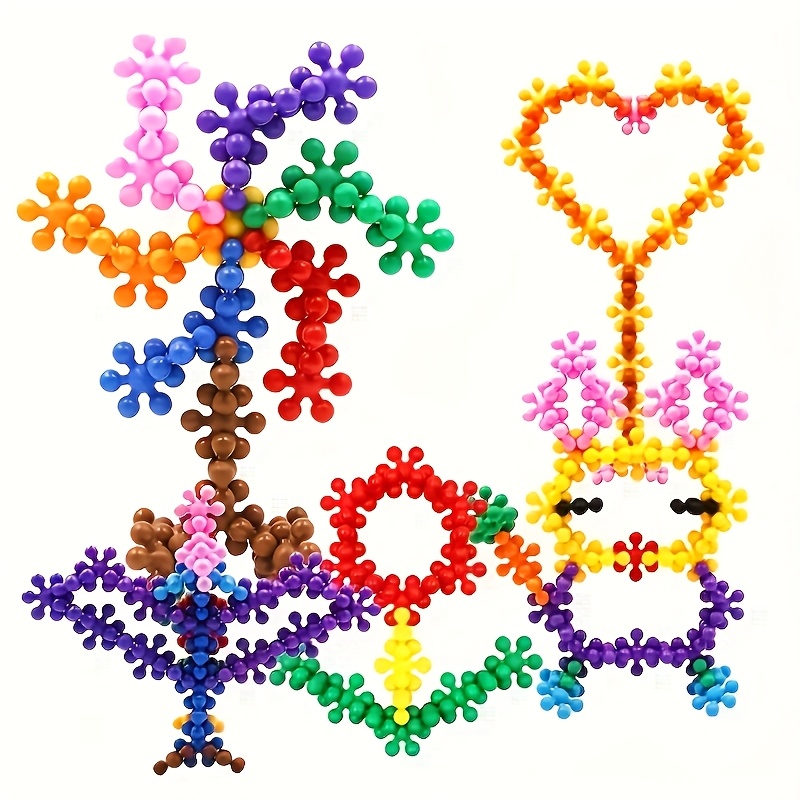 100pcs Snowflake Interlocking Building Blocks, STEM Toys