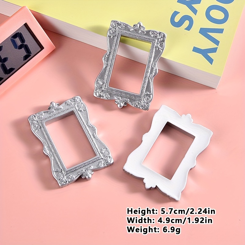 5pcs Mixed Resin Photo Frames Dollhouse Accessories