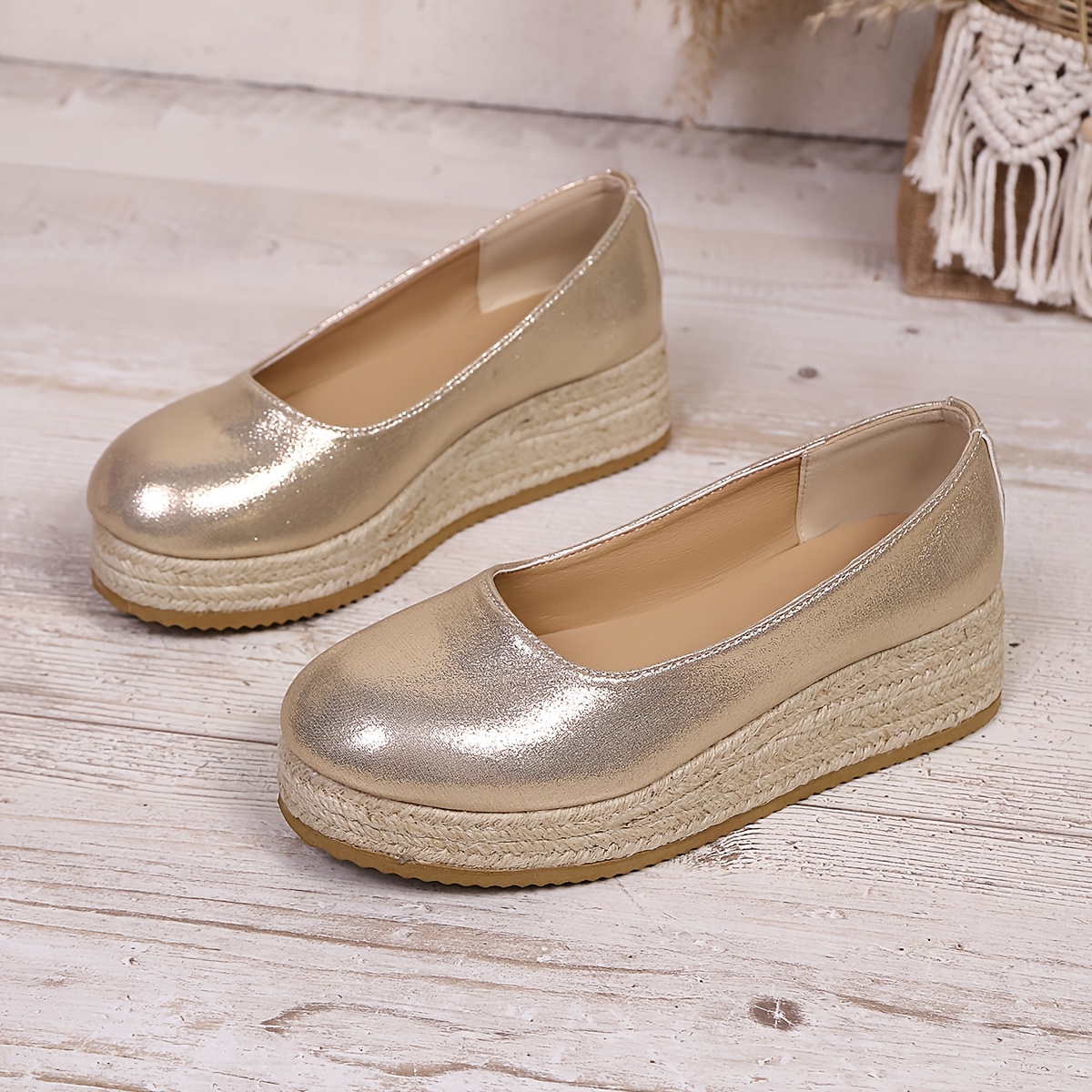 TEMU Zapatos de mujer de de punta metálicos dorados, stilettos cómodos de uso diario casual para ropa al