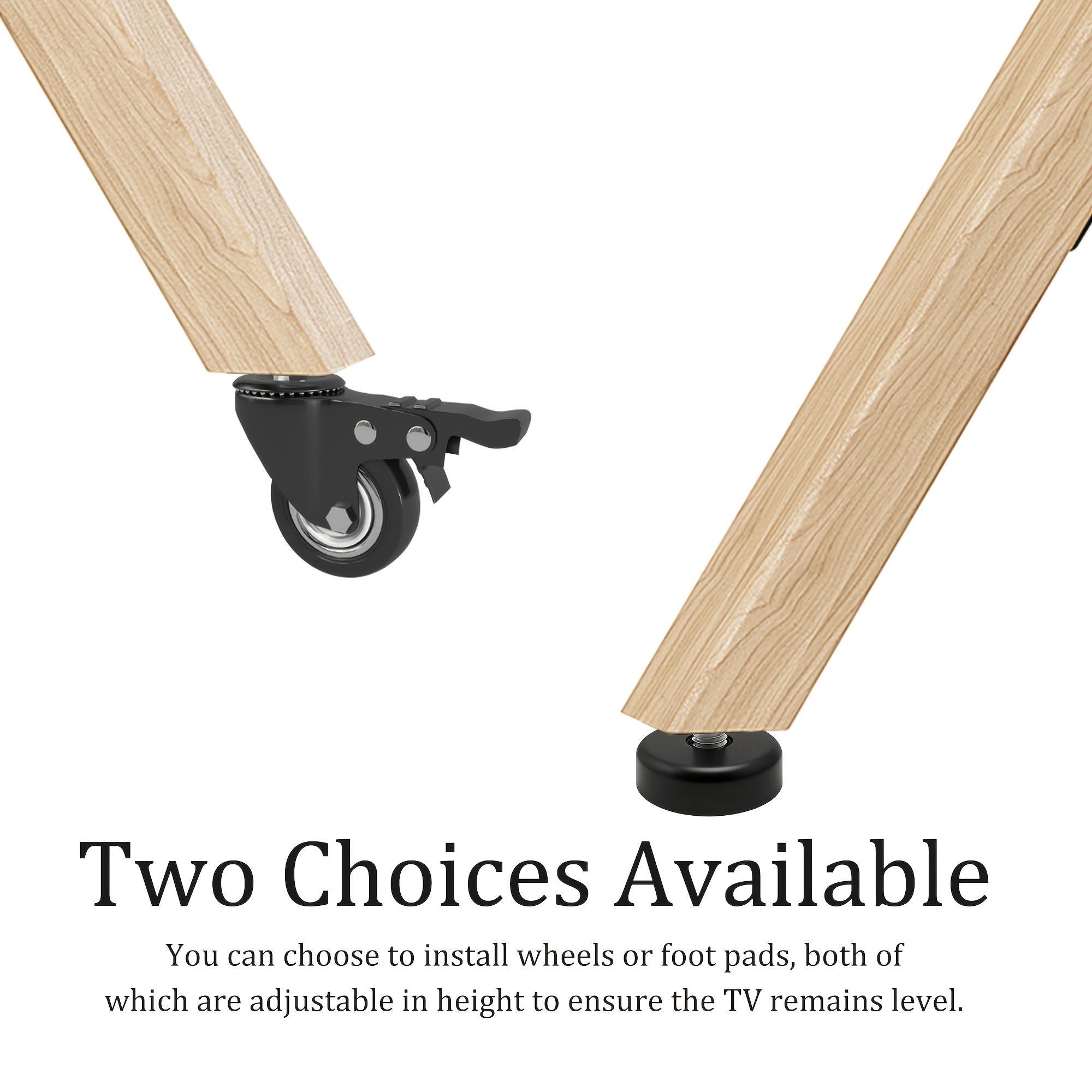 AESOME Universal Swivel Tripod Easel TV Stand for 40-75 Inch LED LCD Screen Height Adjustable Studio TV Display Stand with Sintered Stone Shelf for Bedroom, Living Room Max Load 88lbs, 600*400mm