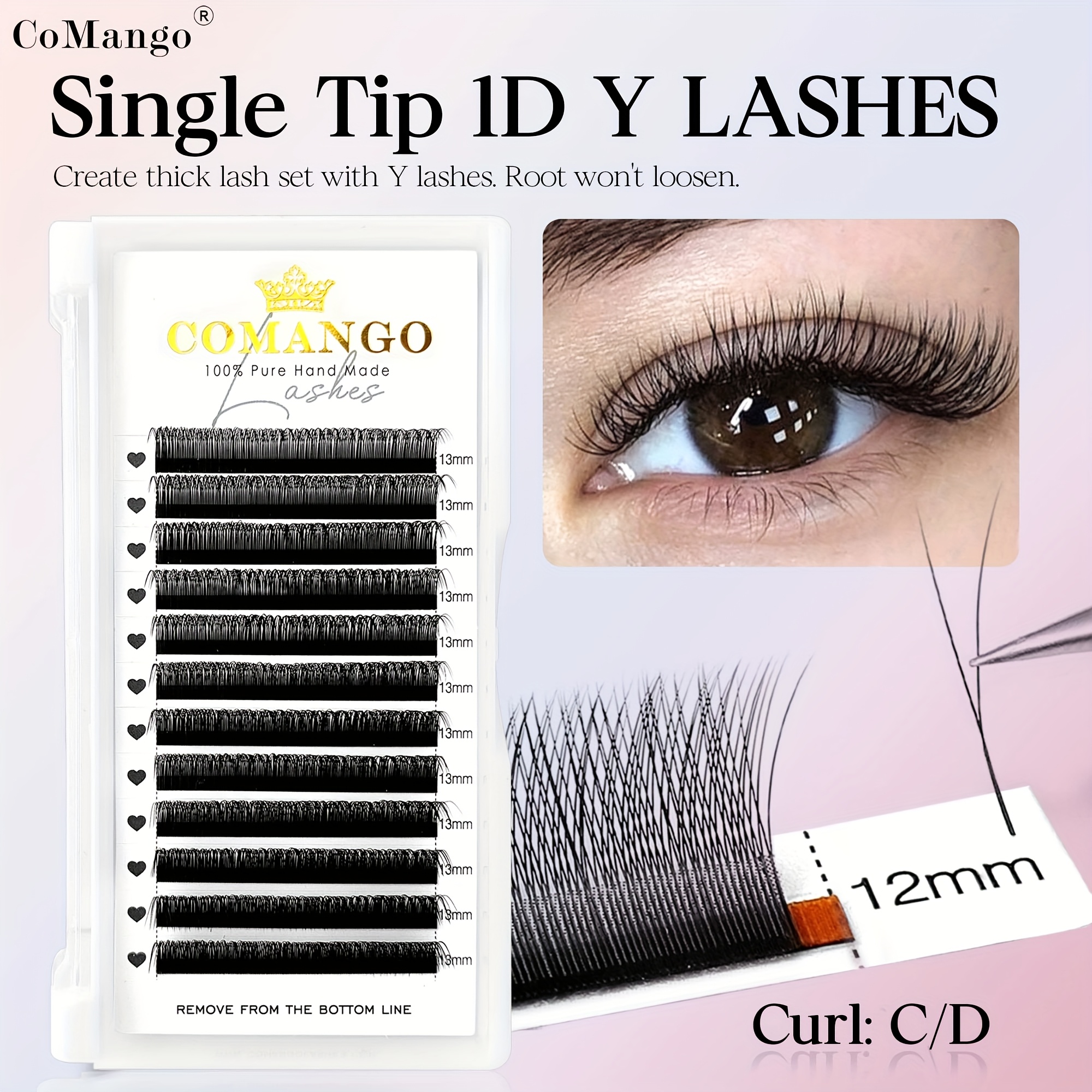 

12 C/d New 2d Volume Lashes, 0.07mm Ultra-thin 1d Yy Lash Extension Lightweight Premade Fan Eyelash Extensions, Beginner Lash Kit| Lashes|lightweight Lashes, Lashes Extension Kit