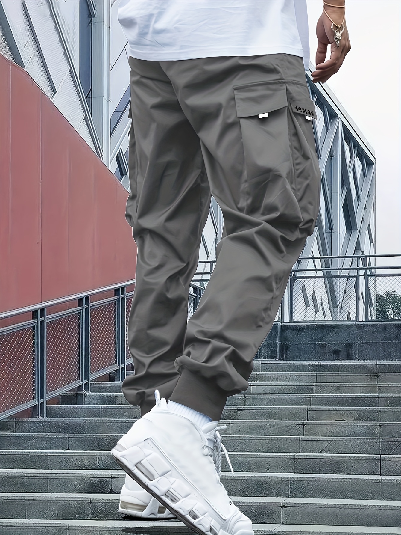 multi flap pockets cargo pants men's casual - Temu