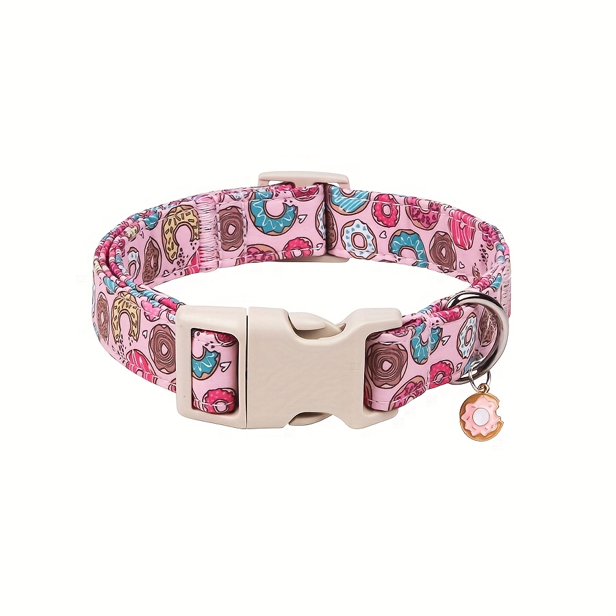 TEMU Adjustable Polyester Cartoon Printed Dog Collar, Soft And Breathable, In Multiple Sizes Suitable For Small, Medium, And Large Dogs, Perfect For Male And Female Dogs
