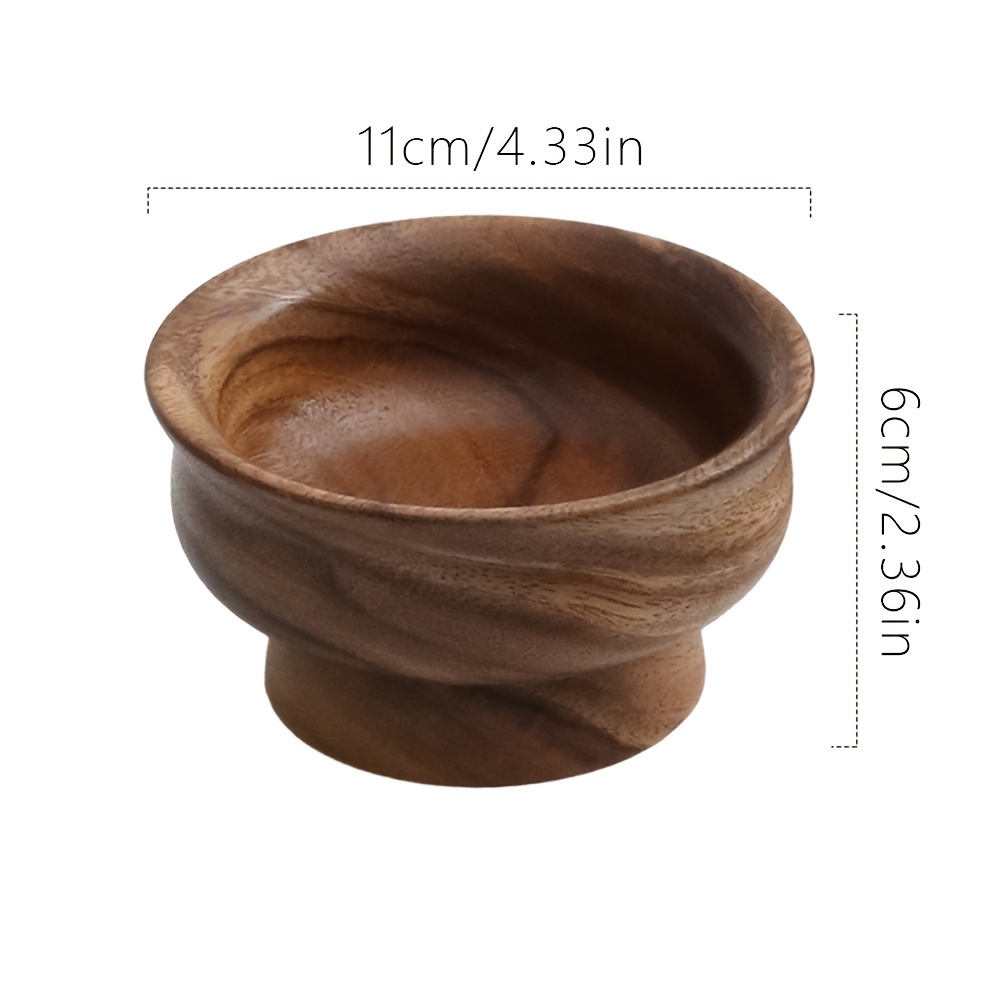 TEMU 1pc Walnut Tray. Jewelry Tray. Vintage-style Wooden Bowl. Organizer For Keys And Small Items In The Entryway. Living Room Table Decoration, Home