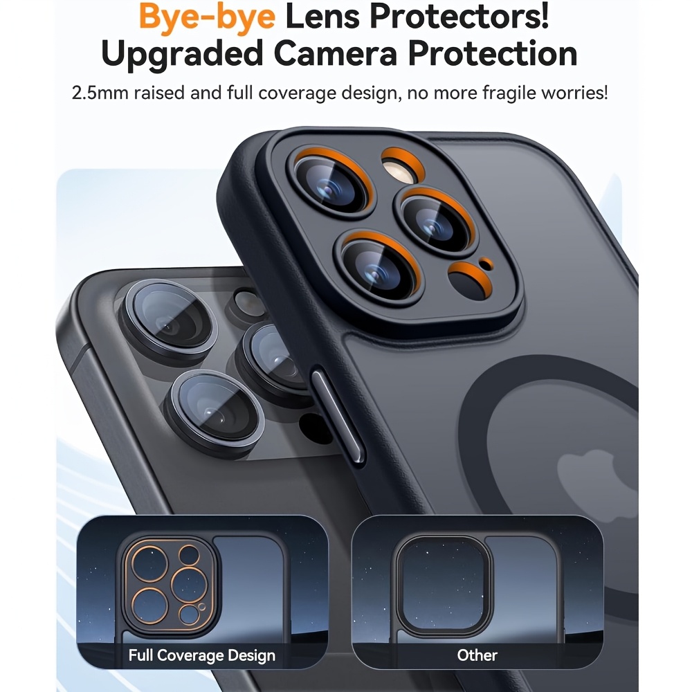Husă Magnetică Mată Transparentă de Înaltă Calitate pentru Modelele for iphone 17, 16, 15, 14, 13 Pro, 12, 11 Max Plus și Compatibilă cu Încărcare Wireless, Husă Magnetică Telefon, Husă Magsafe Telefon, Husă Telefon
