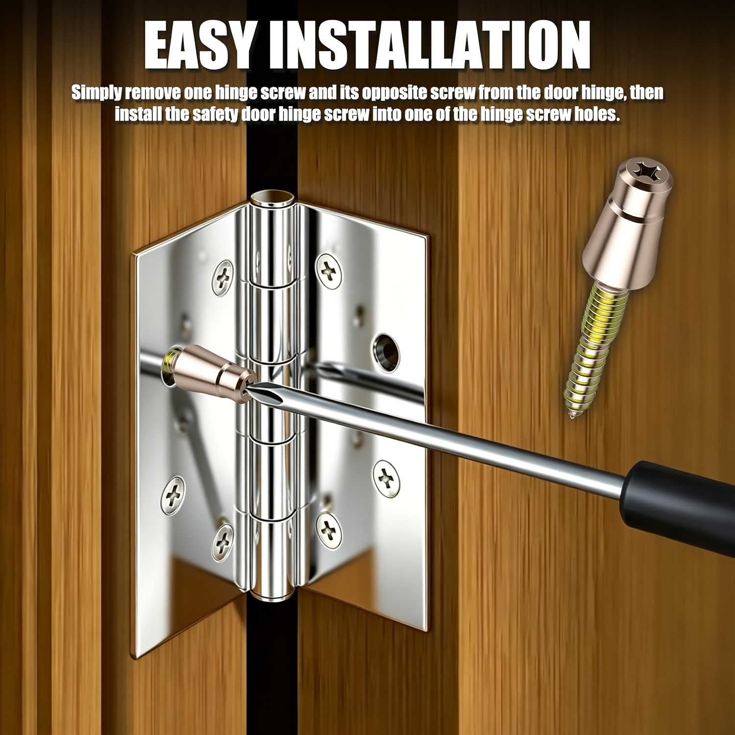 5pcs Tamper Resistant Door Hinge Security Screws