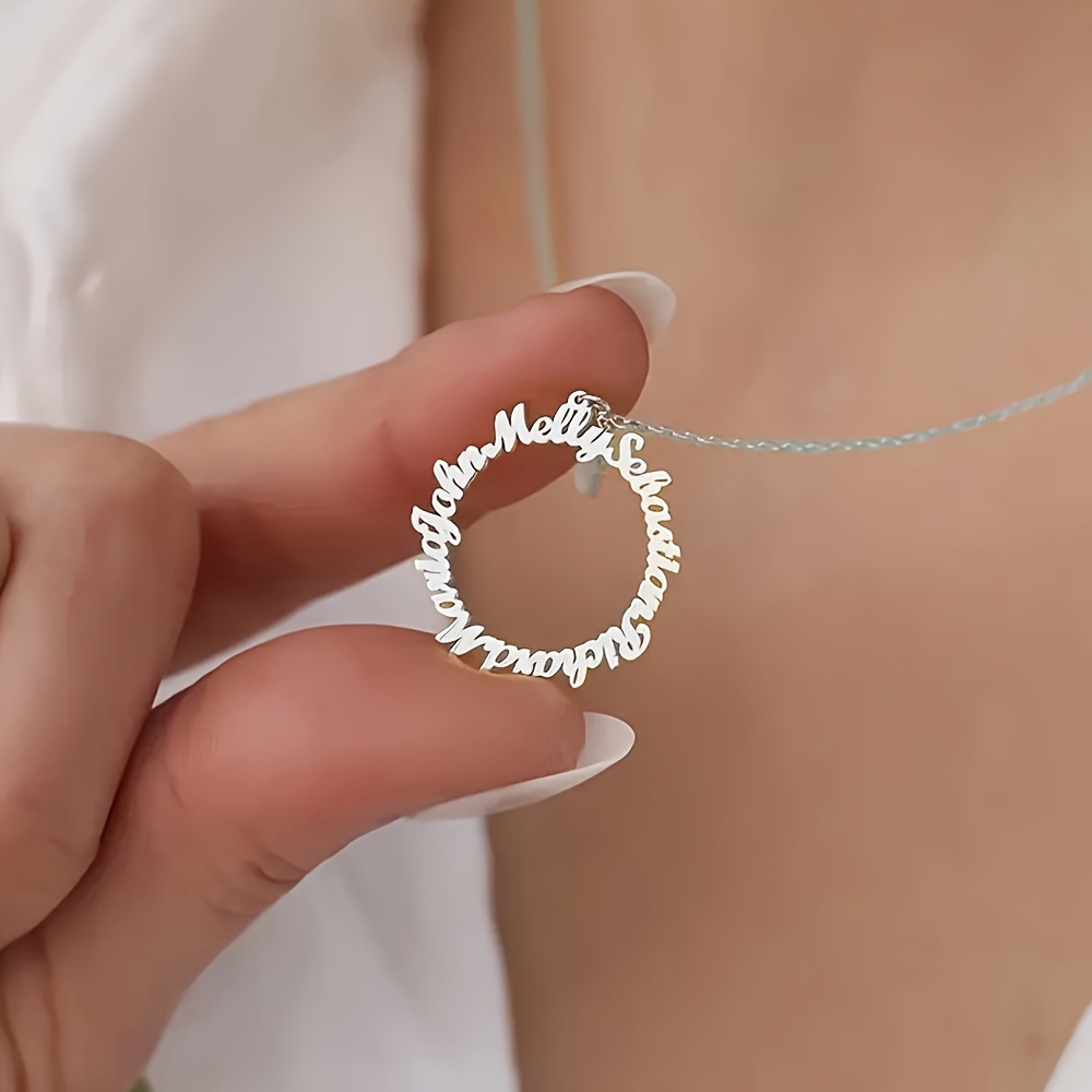 TEMU Collana personalizzata con creativa in acciaio inossidabile, collana con personalizzata, regalo personalizzato, regalo per le feste, regalo di