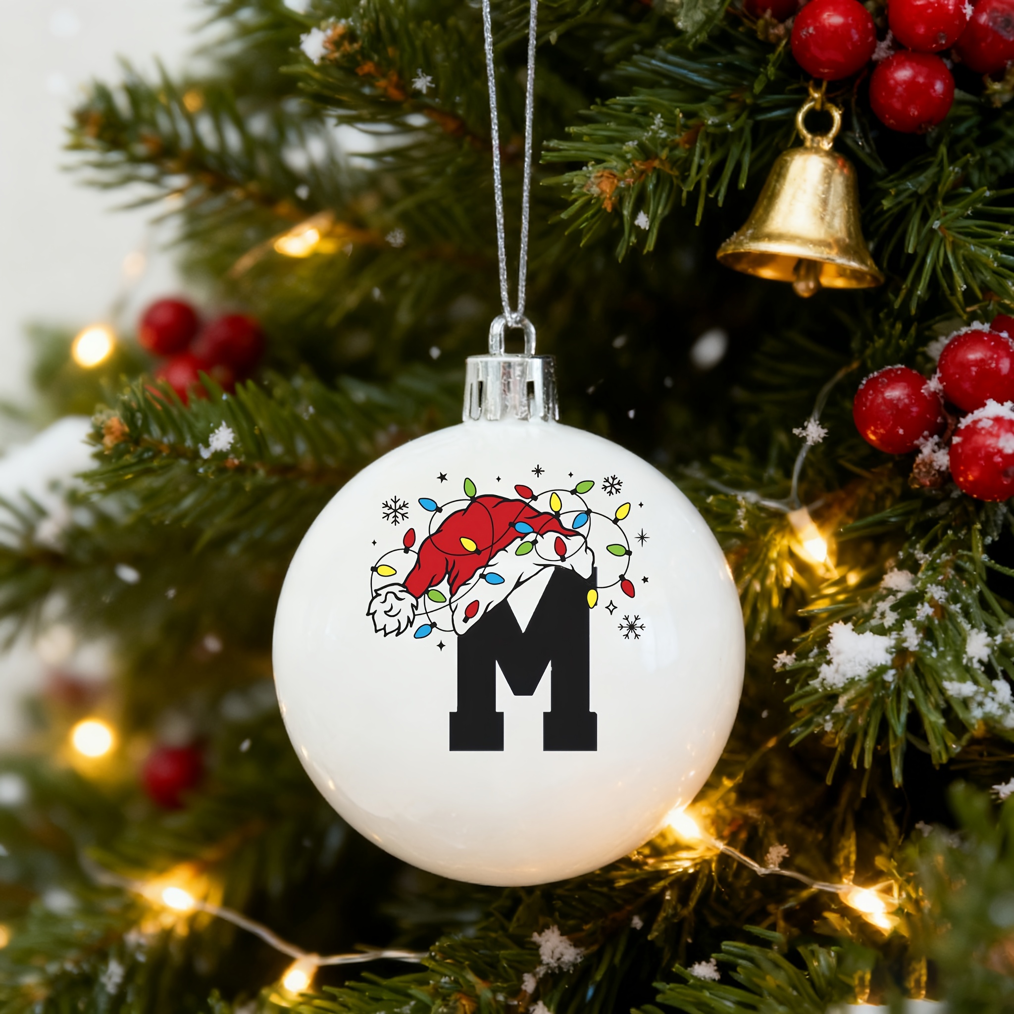 TEMU 1pc Personalizzato con di Natale, ciondolo a forma di palla natalizia, personalizzata, personalizzato, ornamento trendy per le feste, ciondolo