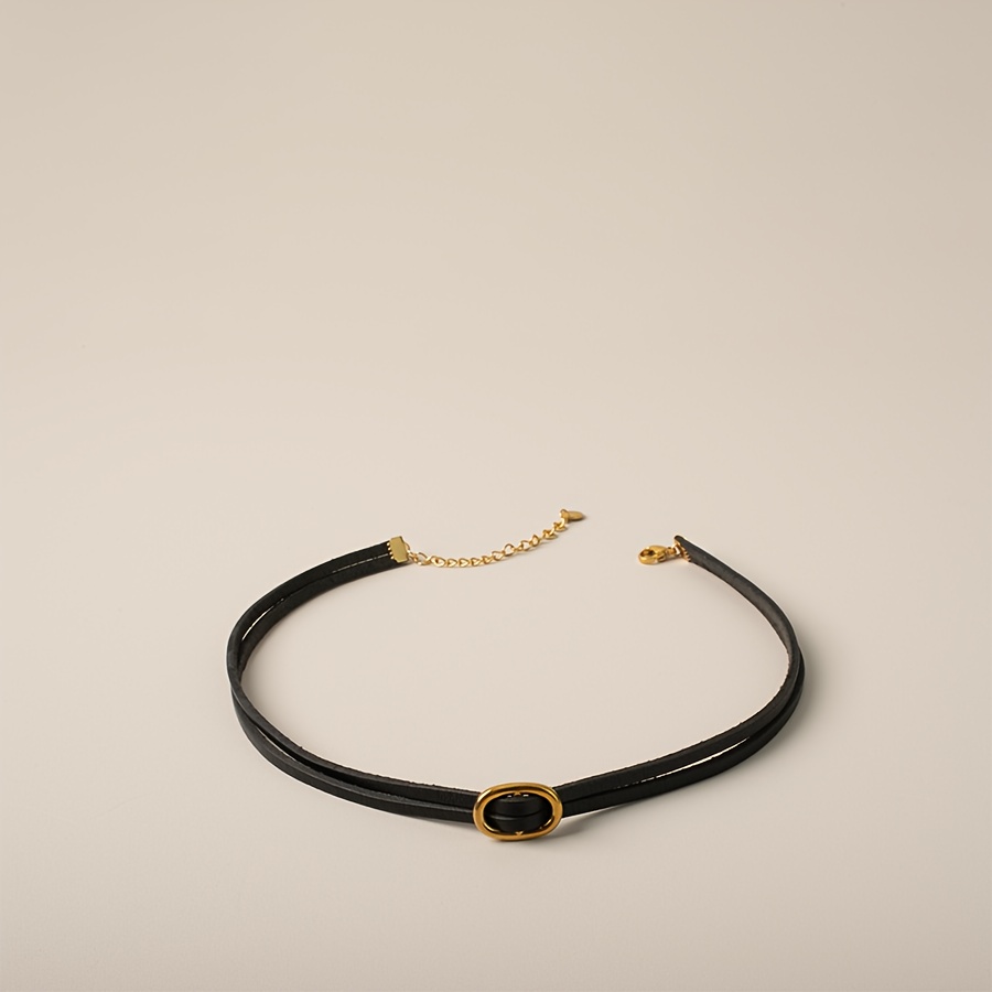 E-shop BLKSMTH Ankerkette Leder Choker Halskette