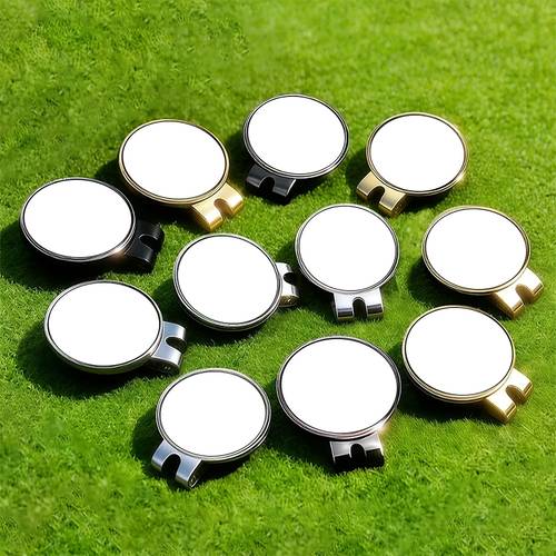 5 10pcsblank sublimation golf hat clip blank heat transfer golf cap clip blank golf ball marker holder for golf gifts additions