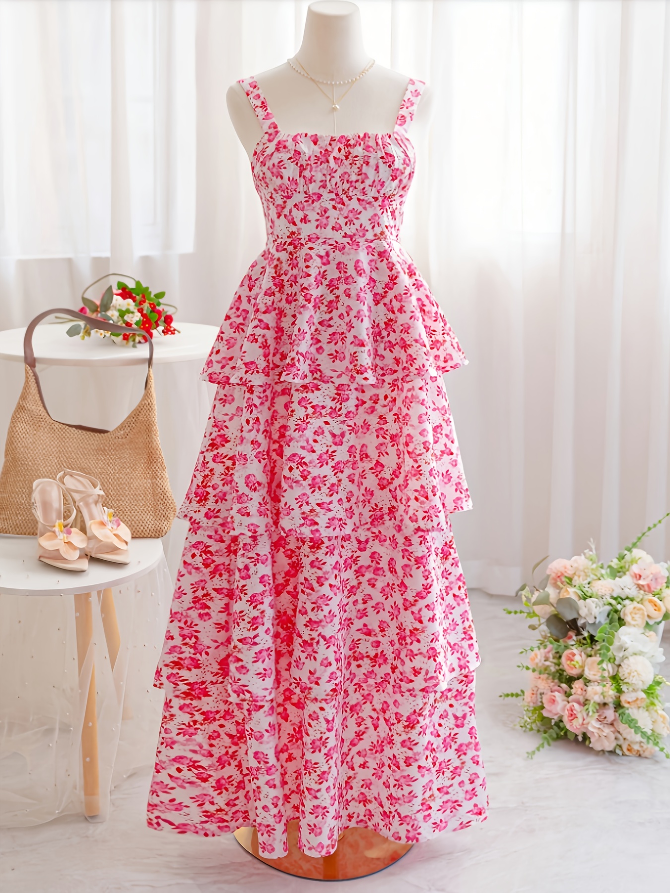 cute floral dresses sold on Temu Canada