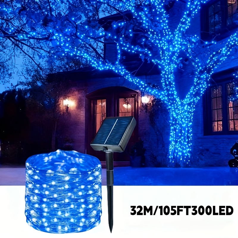 TEMU 1 String Of Solar Fairy Wind Lithium String, Holiday Decoration Light, Ip54, Outdoor Light Strip, Suitable For Multiple Scenes Such As