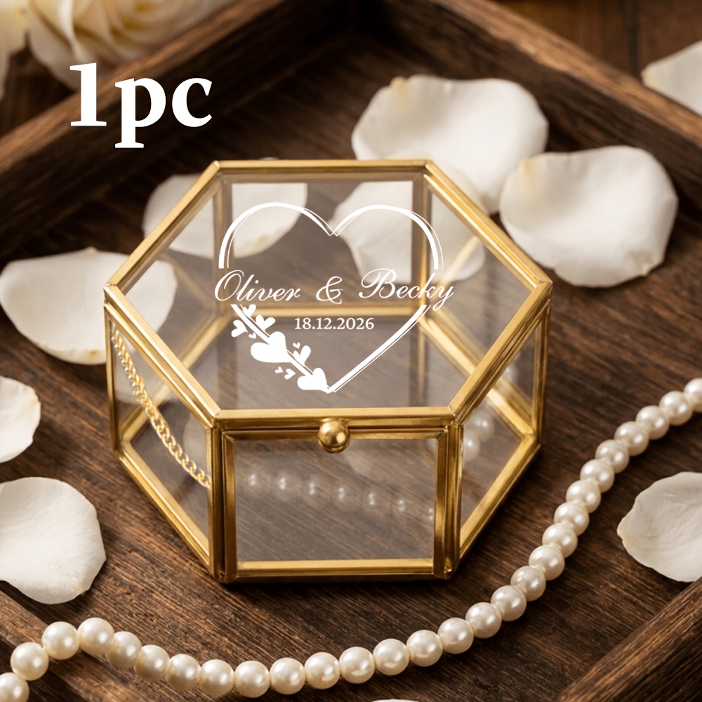 TEMU [Artículo Personalizado] 1pc de Anillo de Decoración de Boda Personalizada, y Personalizados, Suministros para y Pedidos de Manos, Accesorios
