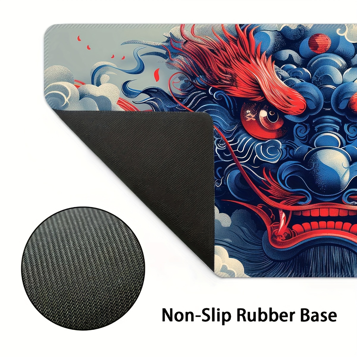 blue   extended gaming mouse pad extra large thickened non slip rubber base with precision     washable desk mat for   and office use details 3