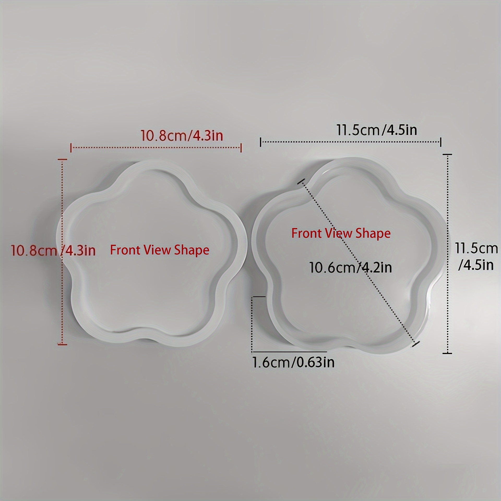 TEMU Moules en silicone résine pour époxy de cristal, plateaux de plâtre faits maison et dessous de verre
