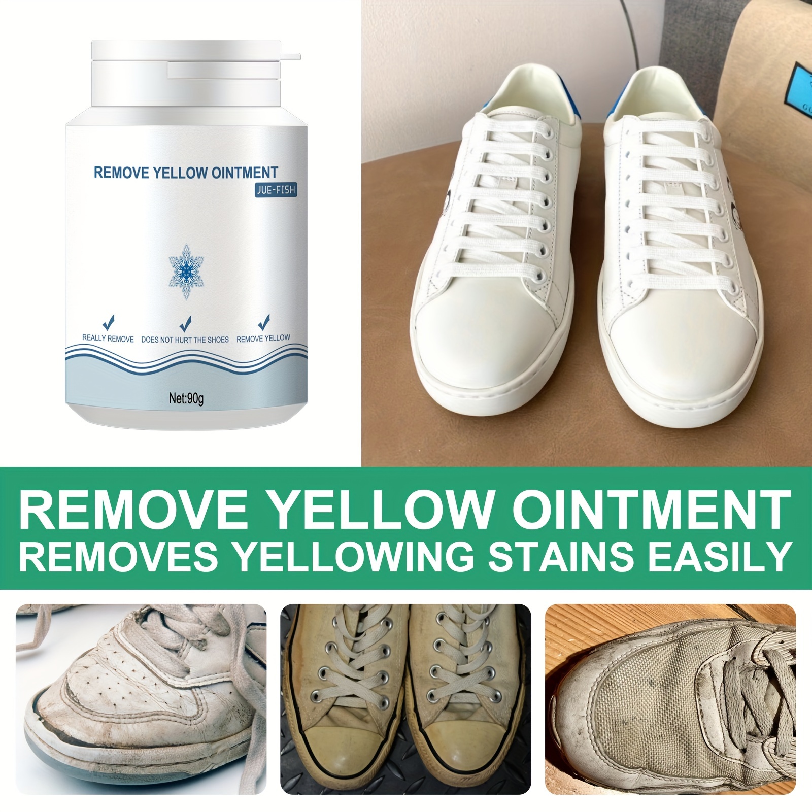   shoe cleaner gel removes stains yellowing from white sneakers canvas shoes more no water needed portable household cleaning tool details 0