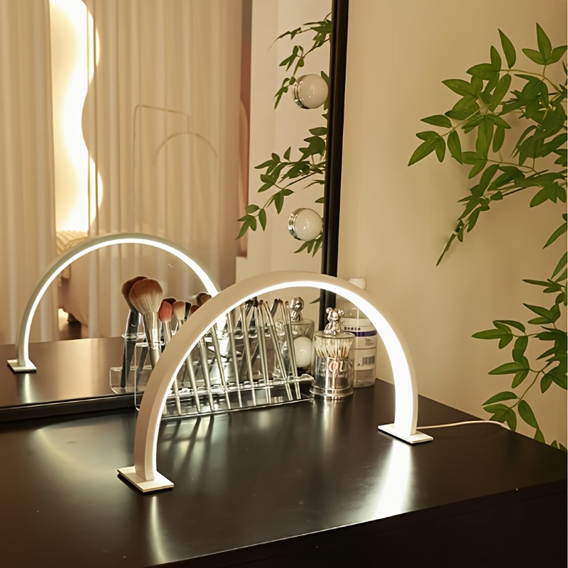 1pc Modern LED Desk Lamp with USB Power, 3-Tone Light Adjustment - Ideal for Nail Art, Lash Extensions, Tattoos & Light Skin Care - Durable Aluminum Base, Plastic Shade, Button Switch, Beauty Room Lighting | Modern Desk Lamp | Durable Aluminum Base