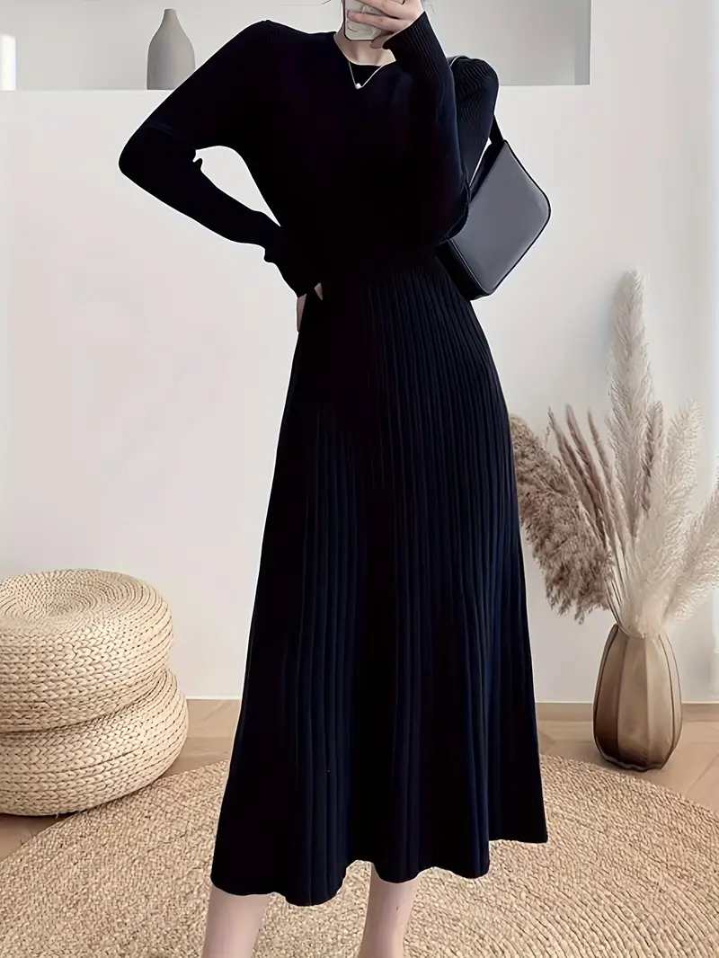 Women's Spring/Autumn A-Line Directional Style Waist-Cinching Base Layer Sweater Dress, New Autumn/Winter *-Length Gentle Style Dress, Women's Autumn/Winter Base Layer Skirt Women's Spring/Autumn A-Line Directional Style Waist-Cinching Base Layer Sweater Dress, New Autumn/Winter *-Length Gentle Style Dress, Women's Autumn/Winter Base Layer Skirt