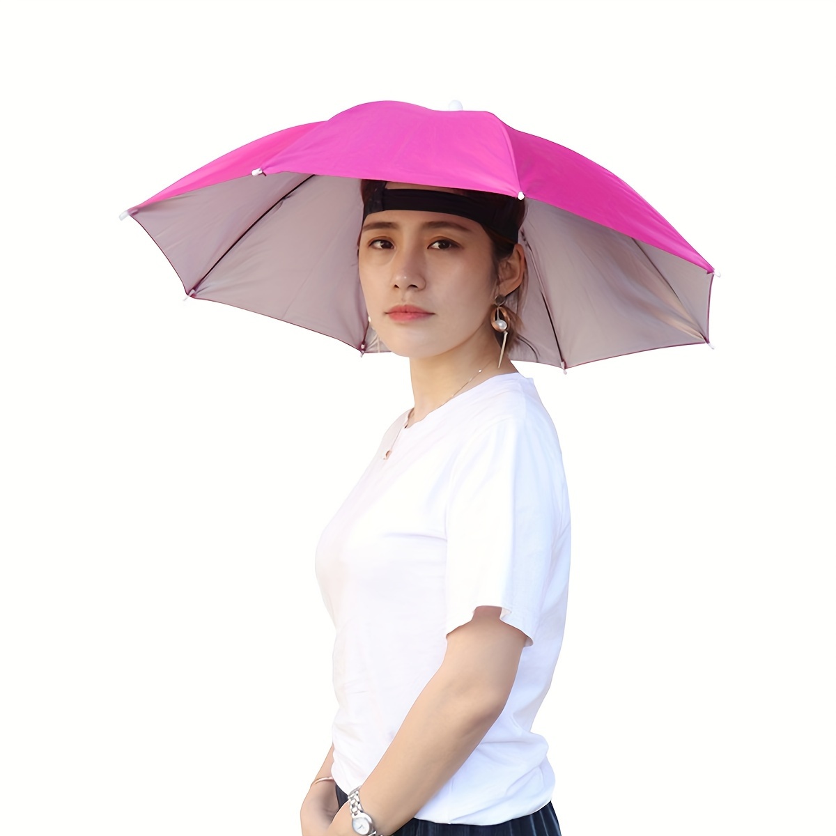 

1pc Summer Sun Protection Outdoor Fishing Umbrella Hat Wear Umbrella Hat