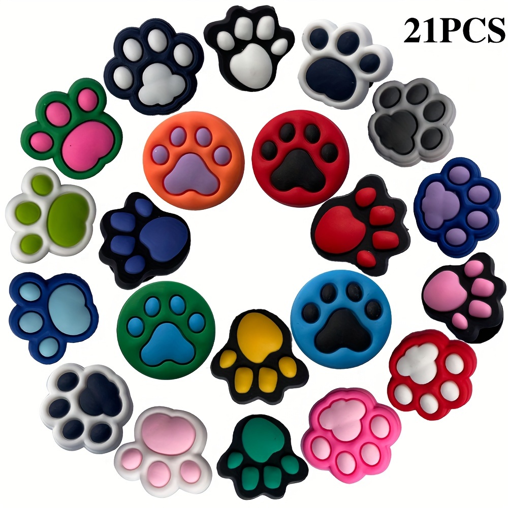Image of 21pcs Of Charms For Paw Shoes, Perfect For Decorating Sandals As A Birthday Party Gift