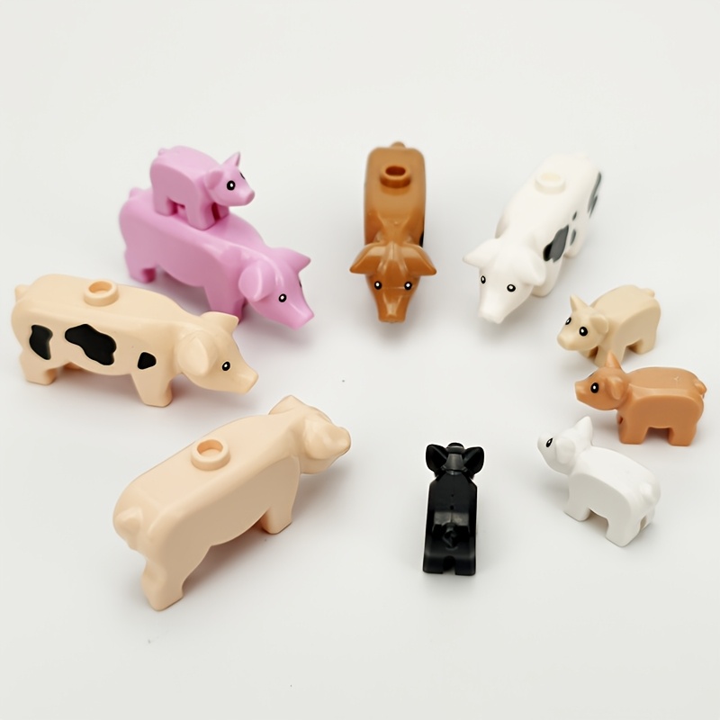 Farm Building Blocks Toy - Wild Boar Piglet Pasture Fence Assembly