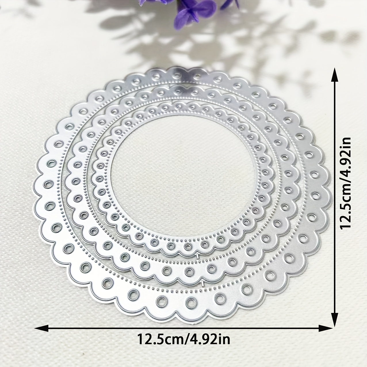 TEMU 1pc Wreath Metal Stencil, Diy Scrapbooking Embossing Die Cut, Handmade Greeting Card Making Metal Cutting Dies, Gift Card Making Tools
