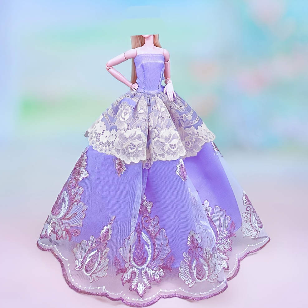 odulu Vêtements de poupée pour poupée américaine de 18 Pouces-Hauts,Robe à Fleurs et Bandeau Assortis-Accessoires pour poupée de 43 à 46cm-Ensemble de 3 pièces-Jaune